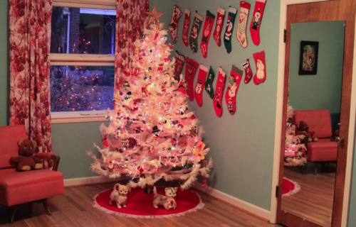 vintage decoration christmas tree