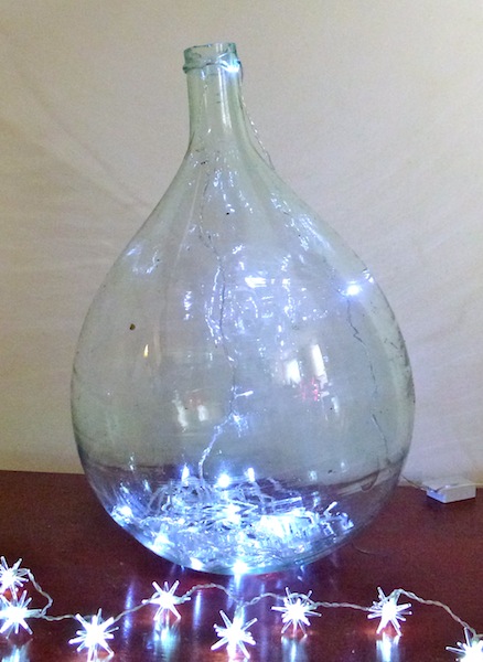 vintage christmas decoration demijohns dame jeanne