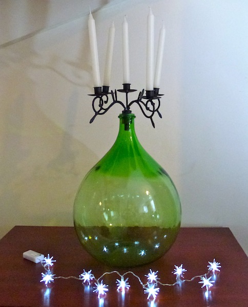 vintage christmas decoration demijohns dame jeanne