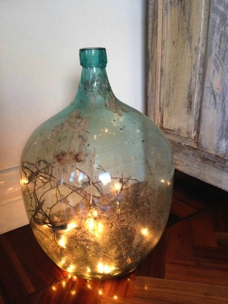 vintage christmas decoration demijohns dame jeanne